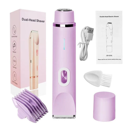 Épilation Douce , Rasoir Électrique 2-en-1 Femme – Rasoir Visage & Corps