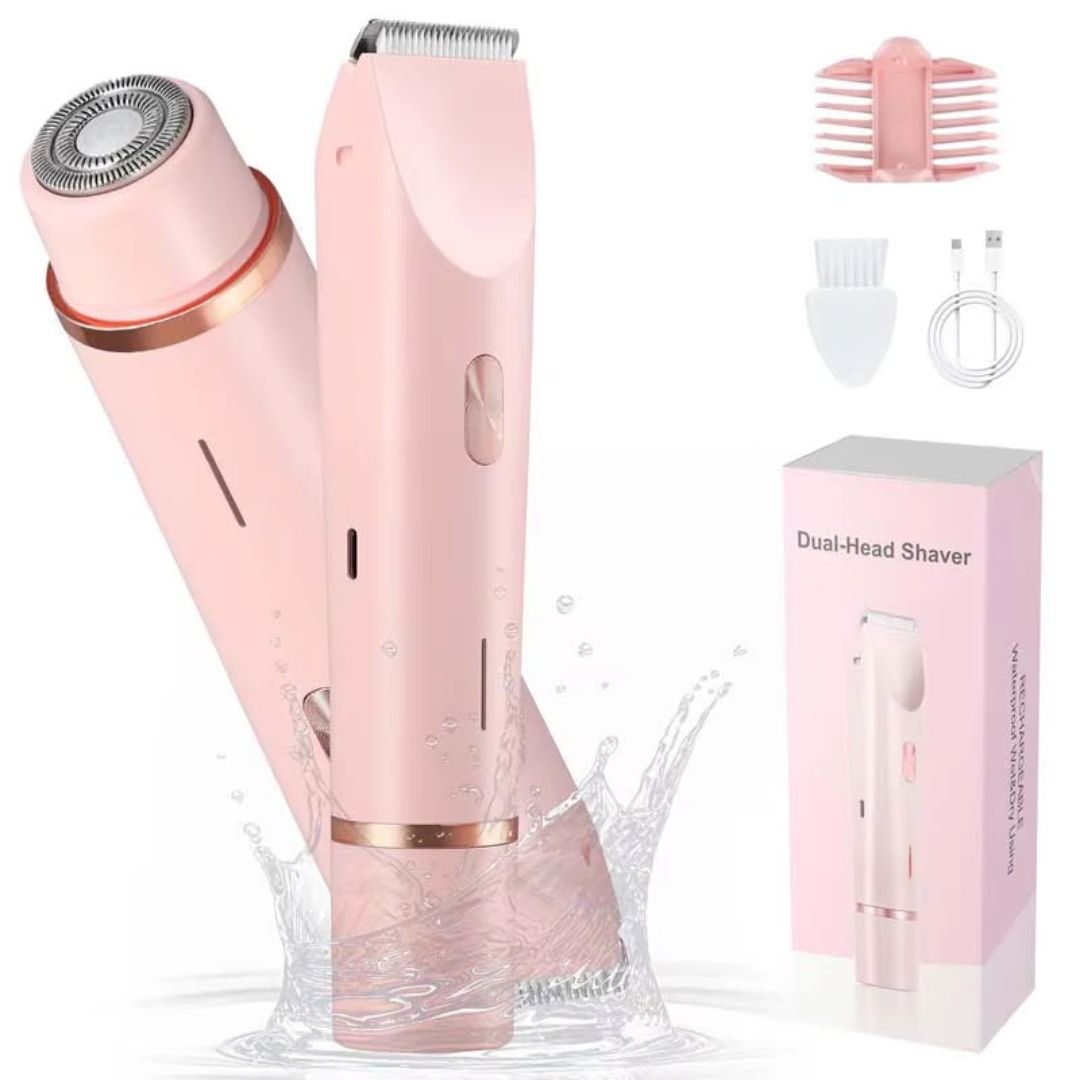 Épilation Douce , Rasoir Électrique 2-en-1 Femme – Rasoir Visage & Corps