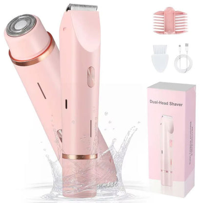 Épilation Douce , Rasoir Électrique 2-en-1 Femme – Rasoir Visage & Corps