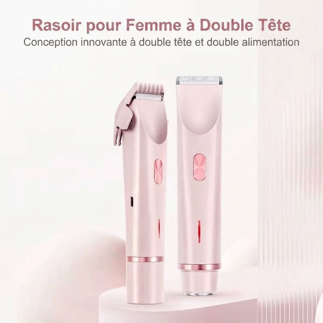 Épilation Douce , Rasoir Électrique 2-en-1 Femme – Rasoir Visage & Corps