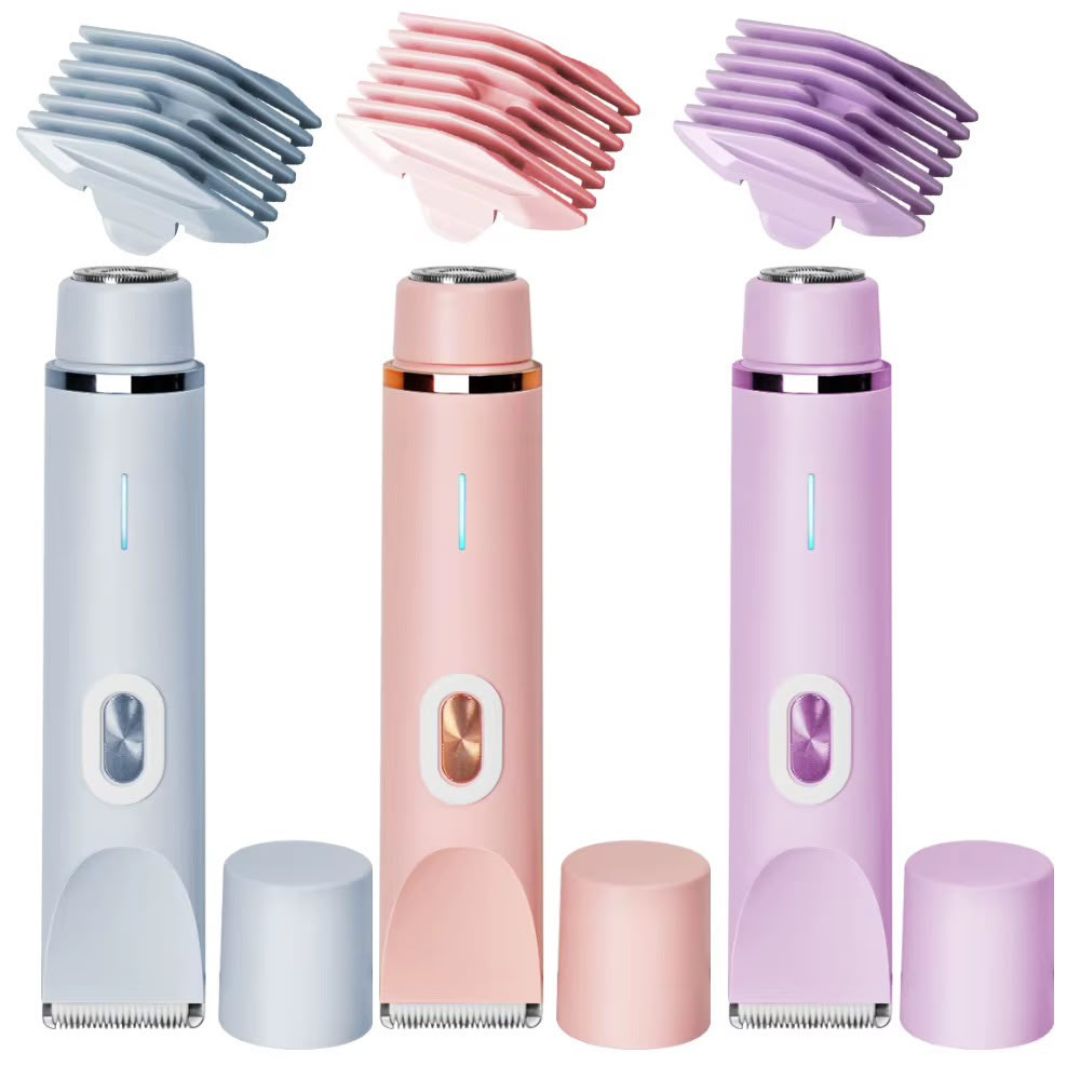 Épilation Douce , Rasoir Électrique 2-en-1 Femme – Rasoir Visage & Corps
