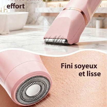 Épilation Douce , Rasoir Électrique 2-en-1 Femme – Rasoir Visage & Corps