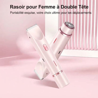 Épilation Douce , Rasoir Électrique 2-en-1 Femme – Rasoir Visage & Corps