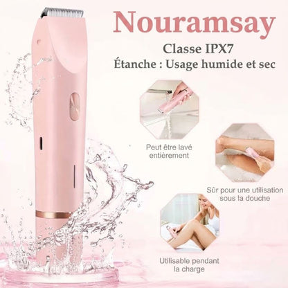 Épilation Douce , Rasoir Électrique 2-en-1 Femme – Rasoir Visage & Corps
