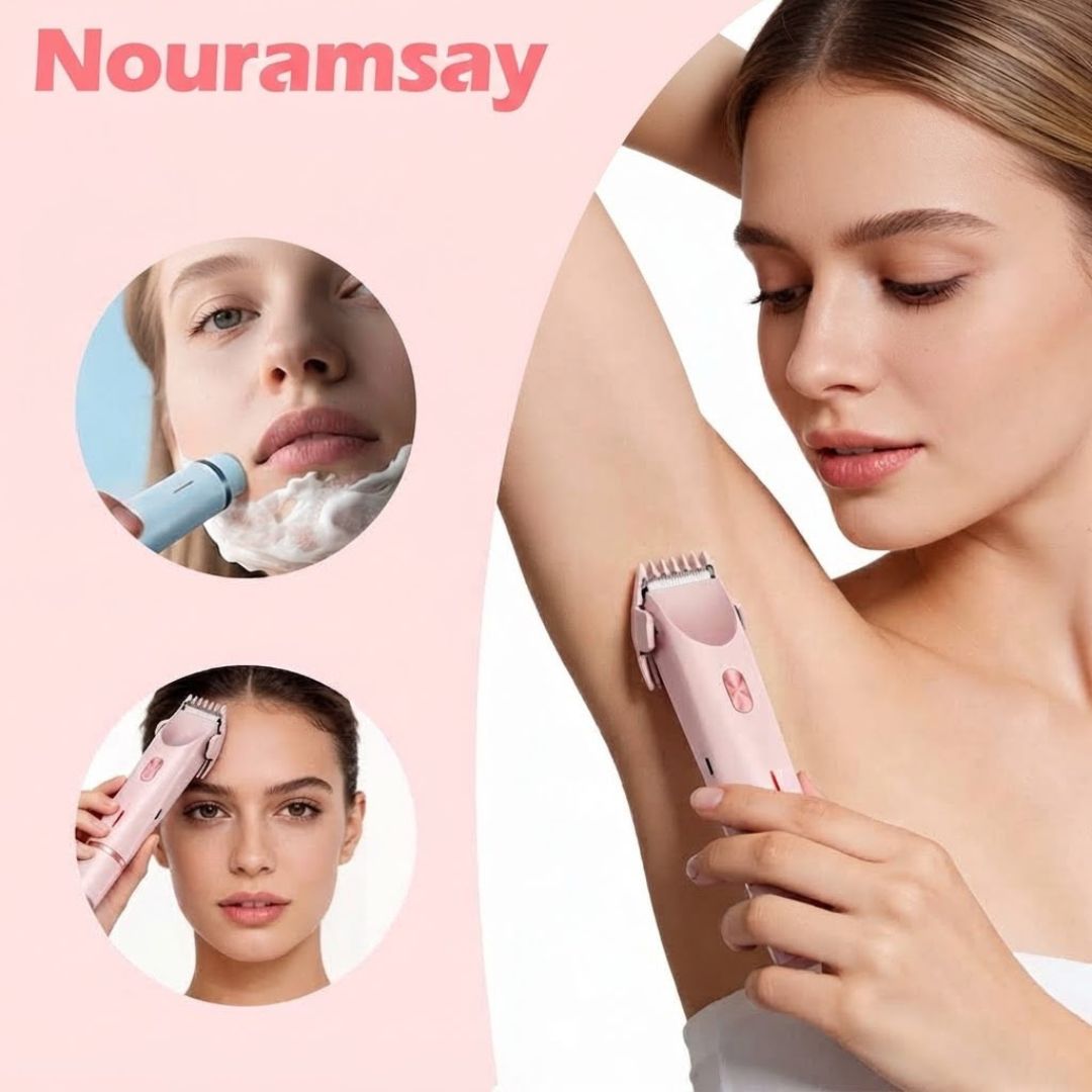 Épilation Douce , Rasoir Électrique 2-en-1 Femme – Rasoir Visage & Corps