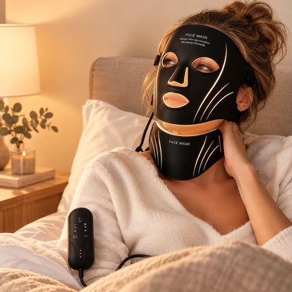 Masque LED Visage 7 Couleurs – Thérapie Lumineuse Anti-Âge & Éclat