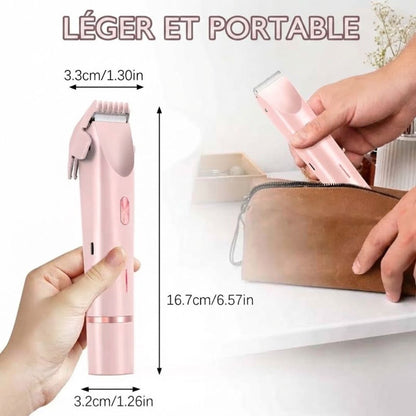 Épilation Douce , Rasoir Électrique 2-en-1 Femme – Rasoir Visage & Corps