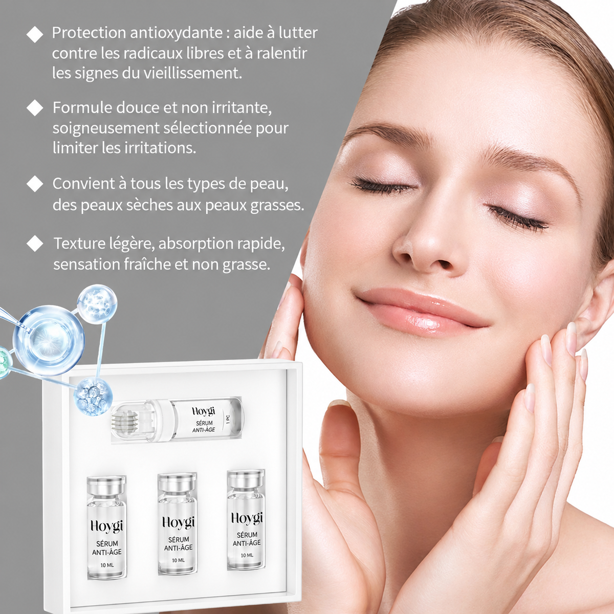 Hoygi Hyaluronic Acid Multi-Point Applicator Sérum, 10 mL